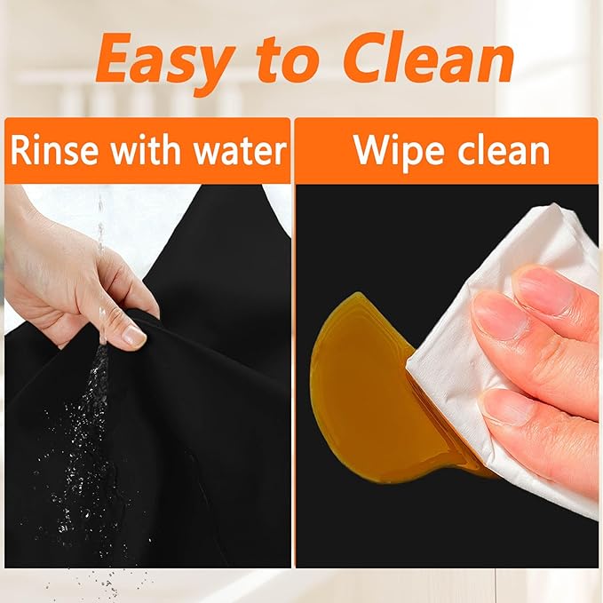 47.3''x23.6''(120cmx60cm) Extra Large Silicone Mat for Kitchen Counter, Heat Resistant Countertop Protector, Non-Slip Waterproof Kitchen Island Mat, Easy to Clean, Black