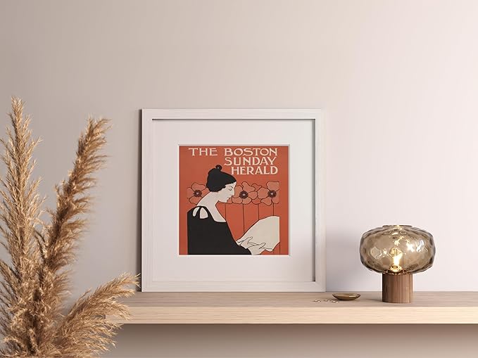 HAUS AND HUES 12x12 Picture Frame with Real Glass & White American Oak Matted to 8x8 - Oak 12x12 Frame With Mat - Includes Vertical & Horizontal Hang - Ideal for Home, Room, Office (12x12 in, White)