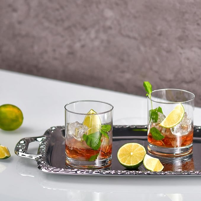 Krosno Whisky Sour Tumbler Glasses Old Fashioned Bourbon Cognac Brandy | Set of 6 | 10.1 oz | Blended Collection | Perfect for cocktails, drinks, water, juice, scotch, irish liquor, whisky