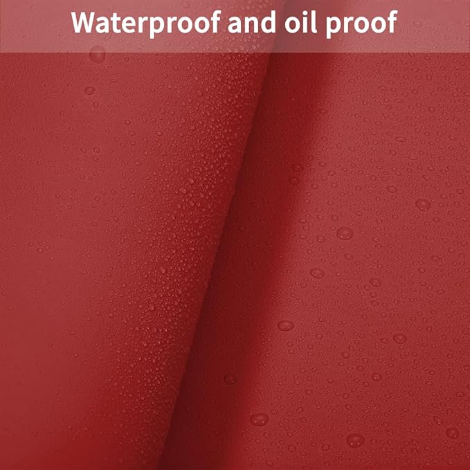 Round Table Pad,1.8mm Thick,Dia.43 Inch,Round Leather Table Cover,Round Table Protector,Round Dining Table Protector,Round Table Top Protector.(Dia.43,Black+Wine Red)