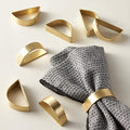 Cuff Brushed Gold Napkin Rings Set of 120, Modernist Napkin Ring Holder for Wedding, Banquet, Metallic Adornment for Table Settings, Glossy Serviette Buckles Decor