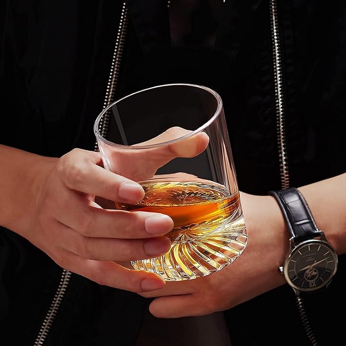 Whiskey Glasses Old Fashioned Glasses Set of 6 12oz Rocks Glasses Gift for Men Women Drinking Bourbon Scotch Cocktails Rum Cognac Vodka at Home Bar