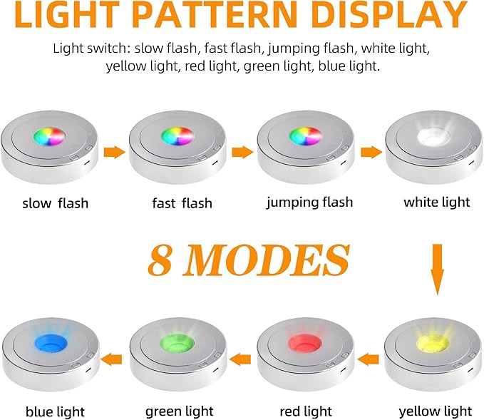 EUSTUMA Rotating LED Display Base Colorful Light Crystal Display Base Stand,Suitable for Glass Crystal Spherical Artwork,Holiday Party Decoration. (silver)