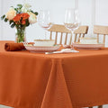 maxmill Fall Tablecloth Stain Resistant Waterproof Wrinkle Resistant Spillproof Washable Soft Weave Texture Table Cloth for Dining Room, Harvest Thanksgiving Dinner, Rectangle 60 x 140 Inch, Rust