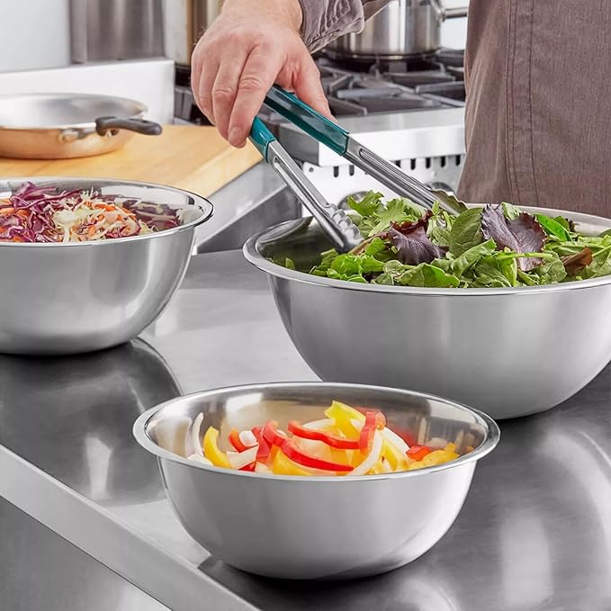 Stainless Steel 30 QT Mixing Bowl | Home & Commercial Quality | Flat Bottom | Cooking, Baking, Meal Prep [1PK]