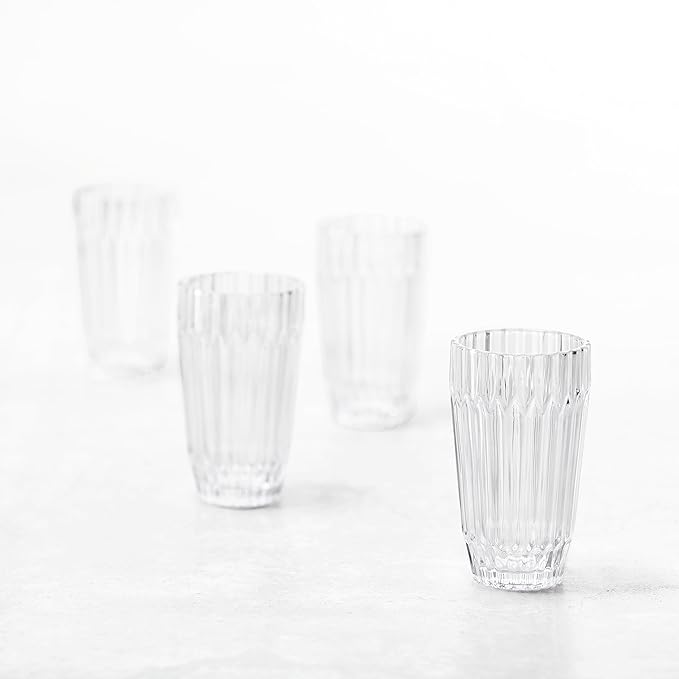 Fortessa Archie Glass Drinkware, Iced Beverage Glass (Set of 6), 14.8 Ounce, Clear