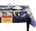Maison d' Hermine Table Cloth Square Table 100% Cotton 54 x 54 Inches Fall Tablecloth Reusable Everyday Use for Thanksgiving Christmas Decorations Dining Farmhouse Party (Pumpkin Blues)