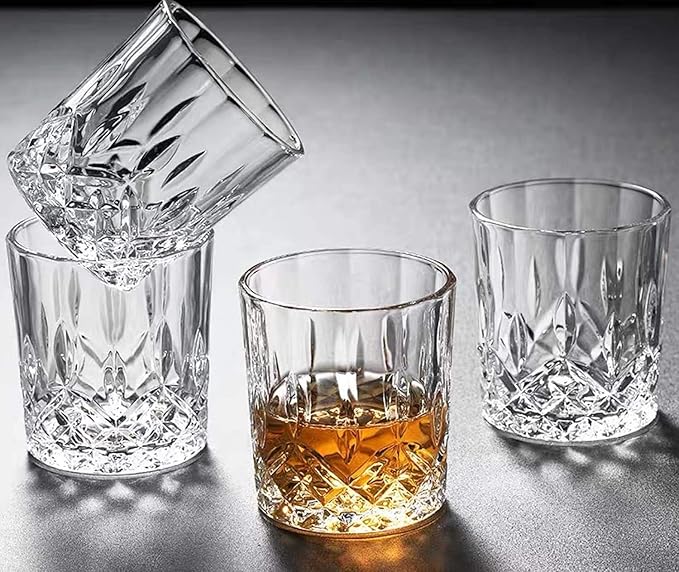 Set of 3 Crystal Whiskey Glasses - 11 oz Double Old Fashioned Tumbler, Perfect for Bourbon, Vodka, and Cocktails (Set of 3)