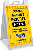 Custom A-Frame Sign Inserts by DeamController - Durable & Weather-Resistant Plastic Panels | Custom Print Inserts for Sidewalk Boards, Restaurants, Retail & Event Signage | 24"x36"