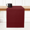 D'Moksha Homes Linen Table Runner 48 Inches - 100% Pure Linen Dark Red Table Runner 14 x 48 Inch for Coffee Tables, Dresser, Valentines, Spring - Machine Washable