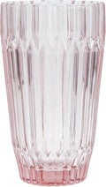 Fortessa Archie Glass Drinkware, Iced Beverage Glass (Set of 6), 14.8 Ounce, Pink