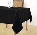Solino Home Linen Black Tablecloth 60 x 108 Inch - 100% Pure Linen Rectangular Tablecloth - Machine Washable Table Cloth for Winter, Easter - Fete