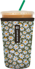 Sok It JavaSok Iced Coffee & Cold Soda Insulated Neoprene Cup Sleeve (Chamomile China, Medium: 22-28oz)