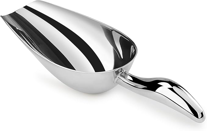 New Star Foodservice 1028539 Stainless Steel Bar Ice Flour Utility Scoop, 24-Ounce