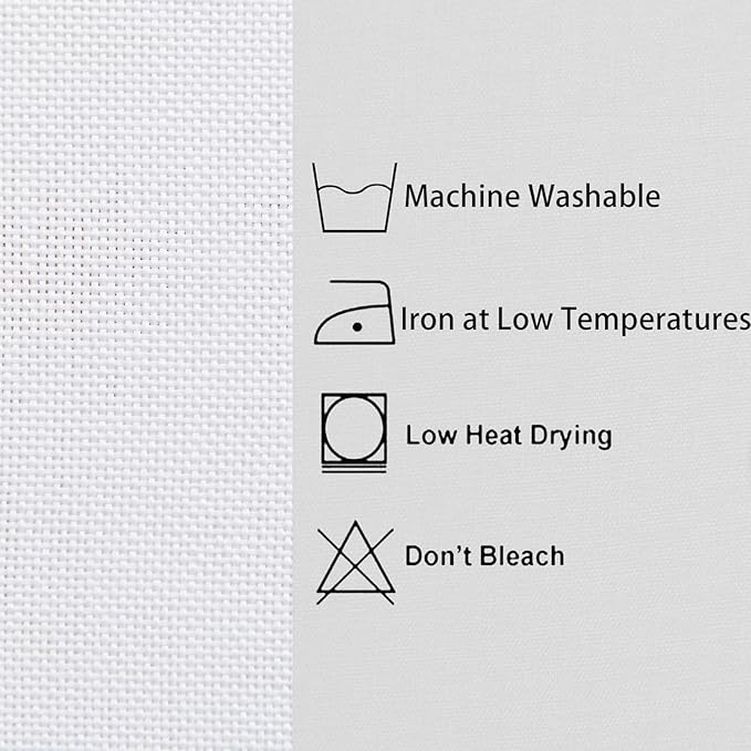 Hiasan 2 Pack Faux Linen Square Tablecloth - Wrinkle and Stain Resistant Washable Table Cloth for Kitchen Dining Room Holiday Table Cover for Party Dinner, White, 60 x 60 Inch