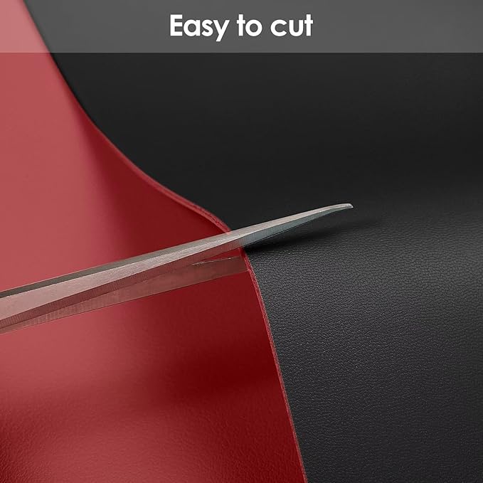 Leather Table Cover,1.8mm Thick,40x60 Inch Table Protector,Table Protector for Dining Room Table,Table Pads for Dining Room Table Rectangular.(Black+Wine Red,40x60)