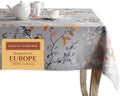 Maison d' Hermine Table Cloth Rectangle Table 100% Cotton 54 x 72 Inches Fall Tablecloth Reusable Everyday Use for Thanksgiving Christmas Decorations Dining Farmhouse Party (Equinoxe - Grey)