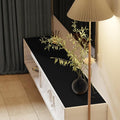 Leather Desk Mat,1.8mm Thick,12x42 Inch Desk Cover,Desk Protector Mat,Dresser Cover Top,Nail Table Mat,Dresser Cover,Quartz Countertop Protector,Table Sticker Cover(Black+Gray,12×42)