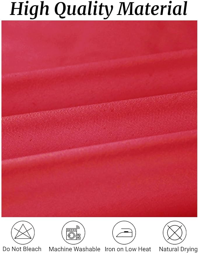 Fokitut 6 Pack Rectangle Tablecloth, 90x156 Inch, Stain Resistant and Wrinkle Polyester Table Cloth, Fabric Table Cover for Kitchen Dining, Wedding, Party, Holiday Dinner-Red