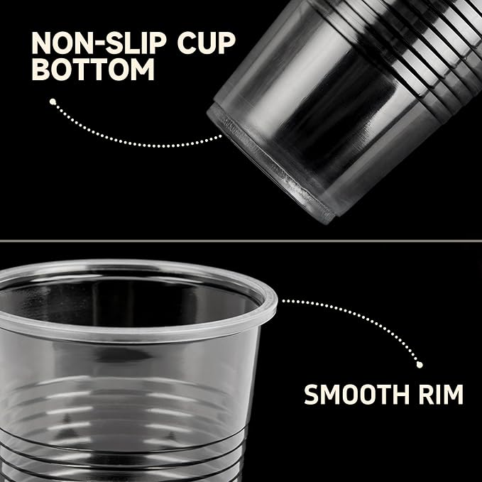 YEEHAW 7 oz Plastic Cups, 500 Pack - Clear Disposable Drinking Water Cups for Cold Beverages, Ideal for Party