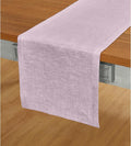 Solino Home Linen Small Table Runner 48 Inches - Athena, 100% Pure Linen Chambray Lavender Table Runner 14 x 48 Inch Ideal for Dresser and Coffee Tables - Spring, Easter, Valentines