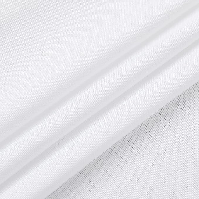 Hiasan 2 Pack Faux Linen Rectangle Tablecloth - Wrinkle and Stain Resistant Washable Table Cloth for Kitchen Dining Room Holiday Table Cover for Party Dinner, White, 52 x 70 Inch