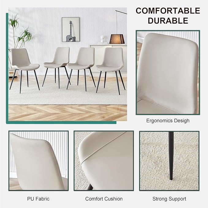 Extendable Dining Table Set for 8, 55"–71" Modern White Kitchen Table with 8 Upholstered Chairs, Space-Saving for Living Room Apartment, Sturdy & Comfortable, Easy Assembly