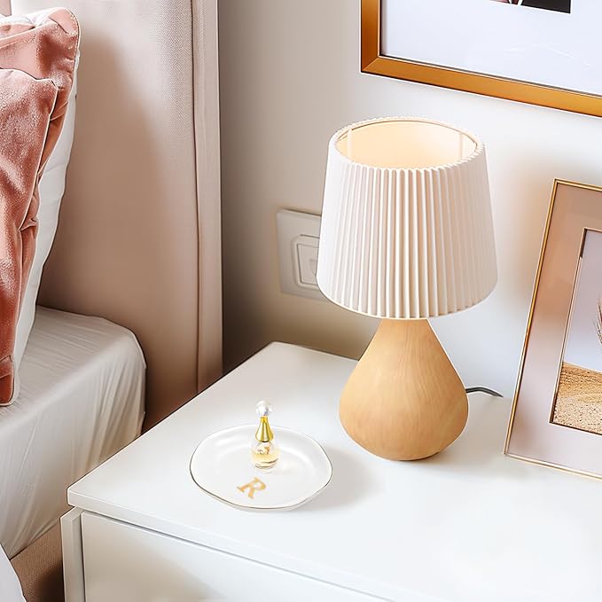 ProCase Ceramic Jewelry Tray, Initial Ring Dish Trinket Plate Engagement Gift, Small Personalized Monogram Ring Bowl for Wedding, White Decorative Jewelry Holder for Women Vanity -Letter R