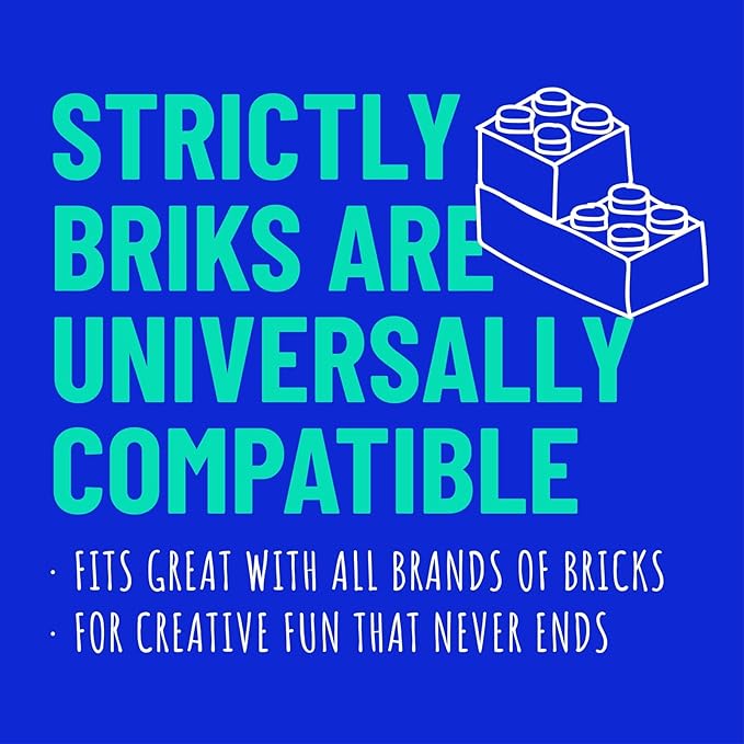 Strictly Briks Stackable Baseplates - 12 Pack 10"x10", 32x32 Studs, Compatible with Lego for Building City Scenes, Foundation, Displays Bricks on Play Table, Kids Easter Gift, Classic