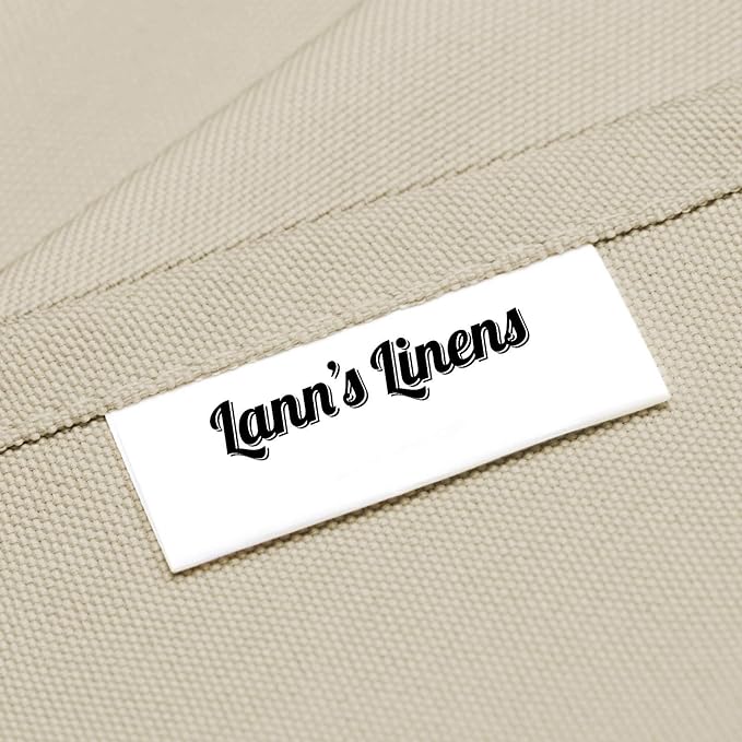 Lann's Linens - 132" Round Premium Tablecloth for Wedding/Banquet/Restaurant - Polyester Fabric Table Cloth - Beige