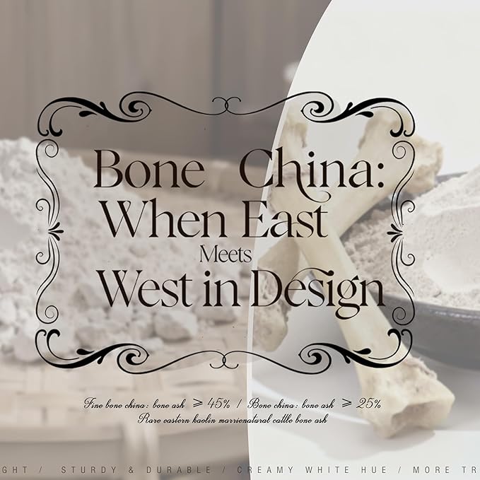 Fine Bone China Dinnerware Set,Porcelain&Ceramic Dinnerware Sets,Bone Stoneware&Ceramic Cookware Tableware Set Includes Dinner Plates|Spoons|Pasta Bowls|Soup Pot|Chopsticks (28PCS * 6-Person Set)
