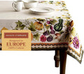 Maison d' Hermine Table Cloth Rectangle Table 100% Cotton 70 x 120 Inches Fall Tablecloth Reusable Everyday Use for Thanksgiving Christmas Decorations Dining Farmhouse (Pumpkin Garden - Cloudy Cream)