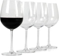 Martha Stewart Vivica 4-Pack Red Wine Glass Set, 20 oz – Elegant Stemmed Wine Glasses for Red Wine, Durable Clear Glassware for Dining, Entertaining, or Everyday Use