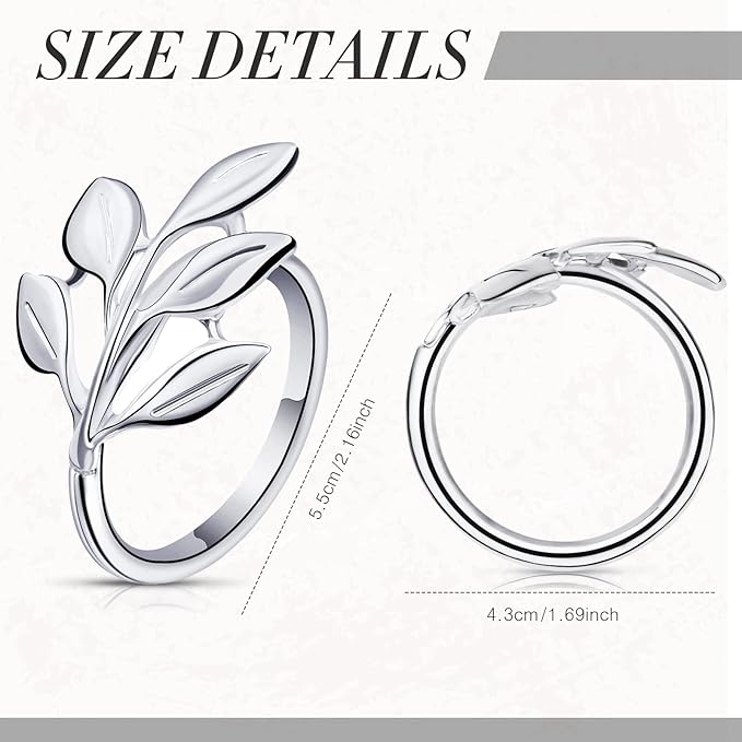 Hotop 200 Pcs Leaf Napkin Rings Set Silver Metal Napkins Rings Holders Bulk Glossy Table Adornment for Vintage Wedding Bridal Thanksgiving Christmas Holidays Fall Dinner Party Decoration Favors