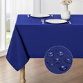 Rectangle Tablecloth Waterproof 60x104 inch Linen Textured Table Cloth Stain and Wrinkle Resistant Washable, Decorative Fabric Table Cover for Dining, Party and Camping, Royal Blue
