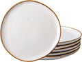 AmorArc Ceramic Plates Set of 6, 8.5 Inch Handmade Reactive Glaze Stoneware Plates set for Dessert, Salad, Appetizer, Small Dinner Plates, Microwave & Dishwasher Safe, Scratch Resistant