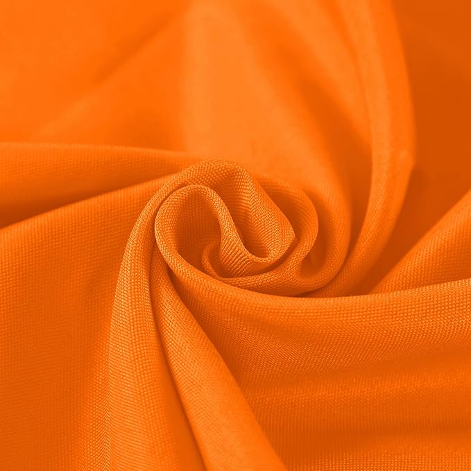 Fokitut 2 Pack Waterproof Round Tablecloth, 90 Inch, Stain Resistant and Wrinkle Polyester Table Cloth, Fabric Table Cover for Kitchen Dining, Wedding, Party, Holiday Dinner-Orange
