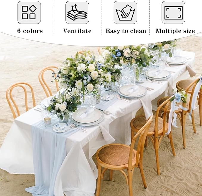 Fitable Ivory Rectangle Table Clothes, 6 Pack - 90 x 156 Inch - Reusable and Washable Tablecloths, Polyester Fabric Table Covers for Wedding, Party, Banquet, Formal Events