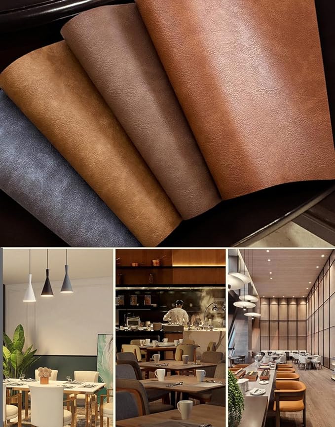 Leather Round Table Washable Placemats, Black Thick Faux Leather Heat Resistant Wedge Table Placemat, Waterproof Non-Slip Easy to Clean Place mat for Kitchen Coffee Dining Room Table Set of 6