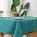 maxmill Square Tablecloth Swirl Design Spillproof Antiwrinkle Water Proof Heavy Weight Soft Table Cloth for Buffet Banquet Parties Event Holiday Dinner Square 60 x 60 Inch Teal