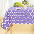 Smiry Rectangle Table Cloth, Waterproof Vinyl Tablecloth with Flannel Backing for Rectangle Tables, Wipeable Spillproof Plastic Tablecloths for Dining, Camping, Indoor and Outdoor, (60"x84", Lavender)