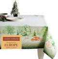 Maison d' Hermine Table Cloth Square Table 100% Cotton 60 x 60 Inches Fall Tablecloth Reusable Everyday Use for Thanksgiving Christmas Decorations Dining Farmhouse Party (Winter Mornings)