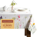 Maison d' Hermine Table Cloth Rectangle Table 100% Cotton 60 x 90 Inches Tablecloth Reusable Decorative for Dining Room Farmhouse Home Valentines Day Decorations Spring Summer - Botanical Fresh