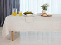 D'Moksha Homes Linen Tablecloth for Rectangle Tables 60 x 132 Inch - 100% Pure Linen Light Natural Table Cloth - Machine Washable Cloth Tablecloth for Valentines, Spring, Easter