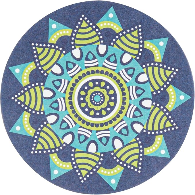 Restaurantware Paper Bar Coasters 480 Count 3.5 Inch Super Absorbent Beverage Coasters Pulpboard Assorted Design Drinkware Coasters Durable Paper Round Assorted