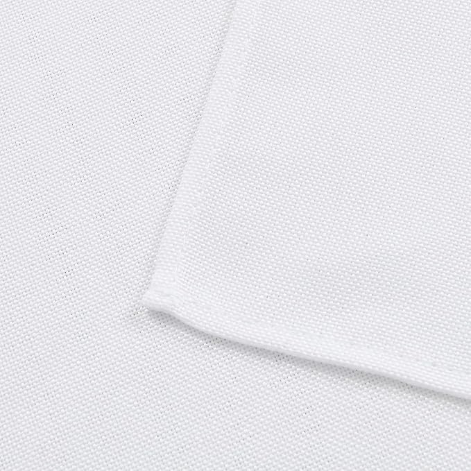 Hiasan Faux Linen Rectangle Tablecloth - Wrinkle and Stain Resistant Washable Table Cloth for Kitchen Dining Room Holiday Table Cover for Party Dinner, White, 60 x 84 Inch