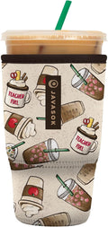 Sok It JavaSok Iced Coffee & Cold Soda Insulated Neoprene Cup Sleeve (Teacher's Favorite, Large: 30-32oz)