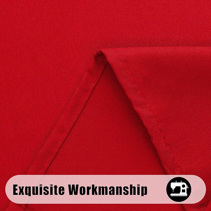 Smiry Rectangle Table Cloth, Waterproof Anti-Scratch Polyester Tablecloth, Decorative Washable Fabric Table Cover for Dining, Buffet, Parties and Outdoor, 54x108, Red