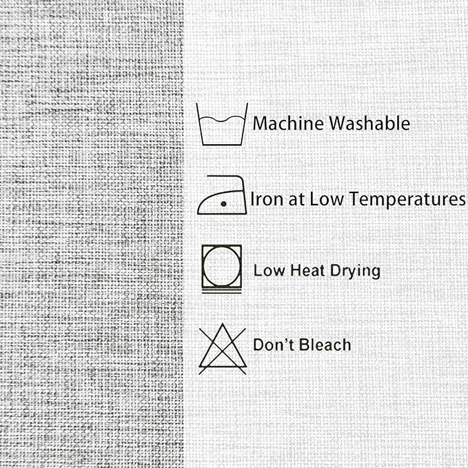 Hiasan Faux Linen Rectangle Tablecloth - Wrinkle and Stain Resistant Washable Table Cloth for Kitchen Dining Room Holiday Table Cover for Dinner, Light Grey, 70 x 90 Inch