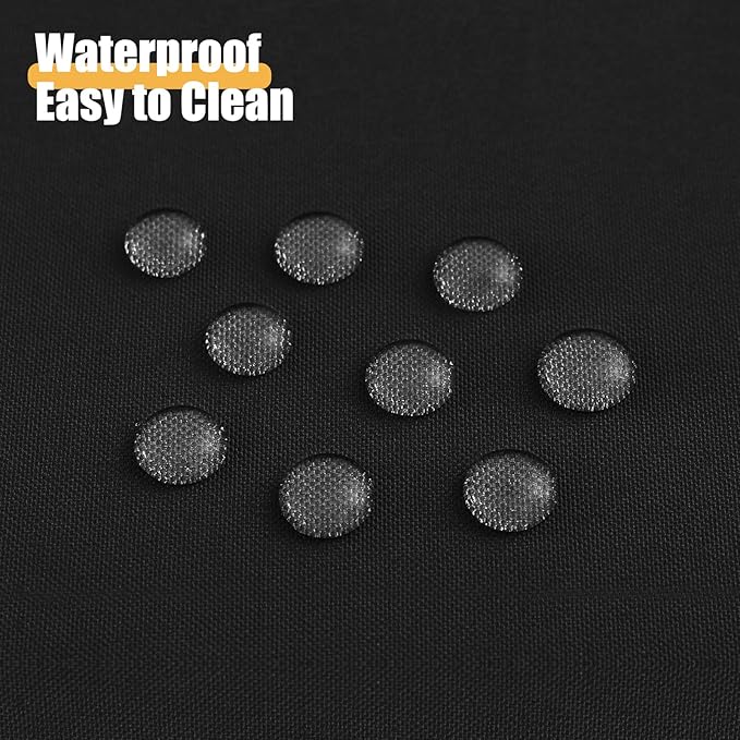 Smiry Rectangle Table Cloth, Waterproof Anti-Scratch Polyester Tablecloth, Decorative Washable Fabric Table Cover for Dining, Buffet, Parties and Outdoor, 54x78, Black